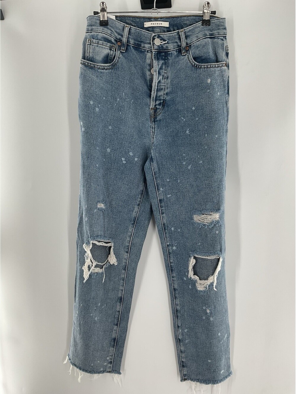 Pacsun High-Rise Straight Distressed Jeans Size 26 Blue Women’s 132